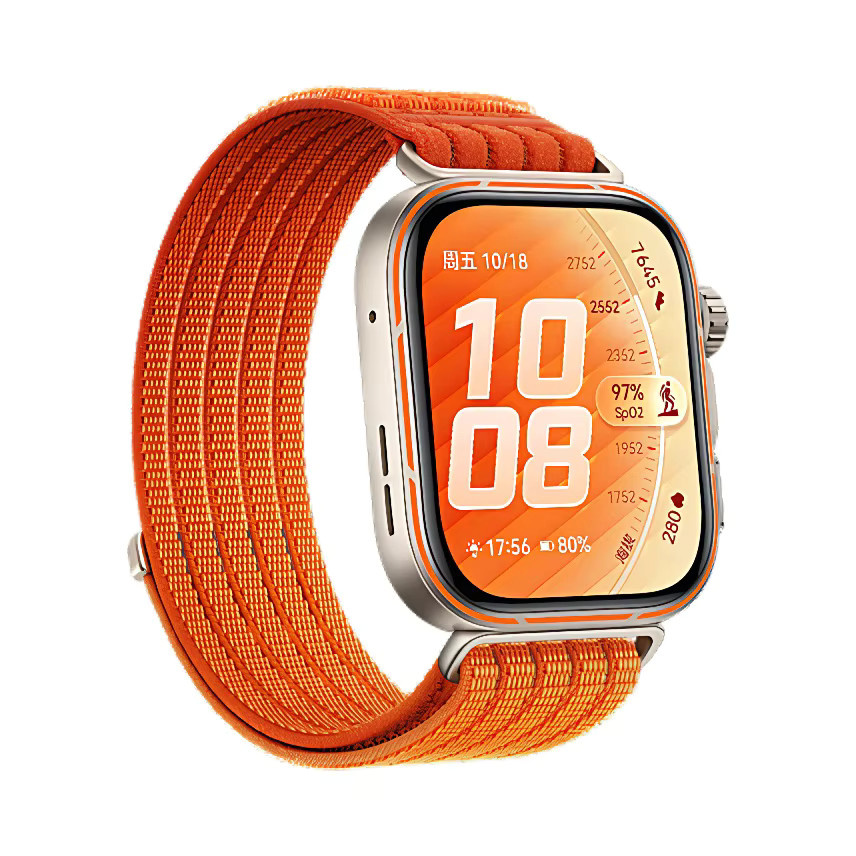 I LOVE LUO Uhrenarmband Nylon, Orange, Huawei Watch Fit 5 4 3 - Bild 3