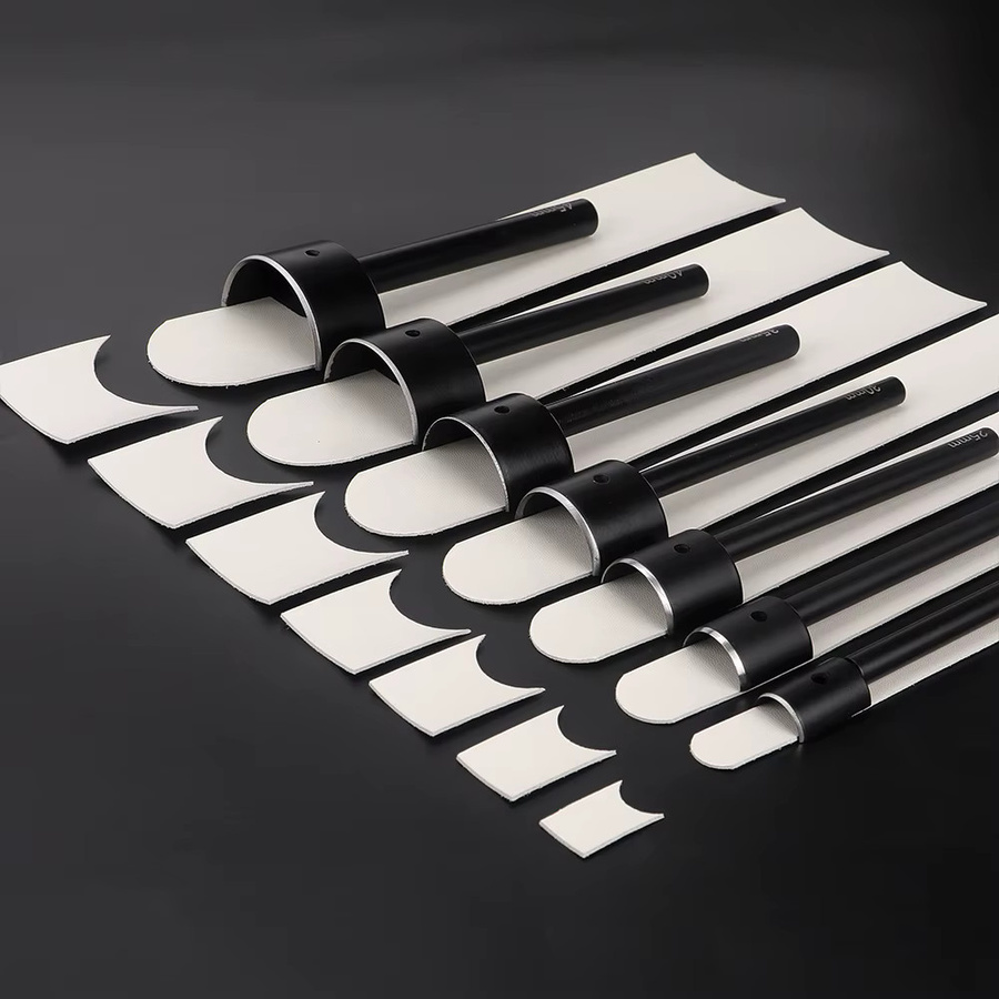 QJH 3-teiliges Set Halbkreisförmige Lederstanzen 15-45mm für Lederbearbeitung und DIY-Schneidewerkzeug zur Endbearbeitung von Gürteln und Schulterriemen - Bild 2