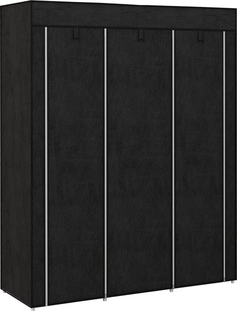 HOMCOM Stoffschrank mit Kleiderstange und 8 Ebenen in Hellgrau, platzsparender Faltschrank für Schlafzimmer und Flur, B/T/H: 125 x 43 x 162,5 cm - Bild 1