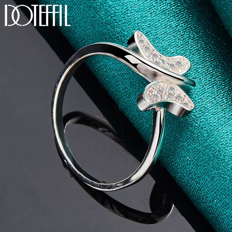 DOTEFFIL Ring Schmetterling, Silber, Zirkonia, Damen - Bild 5