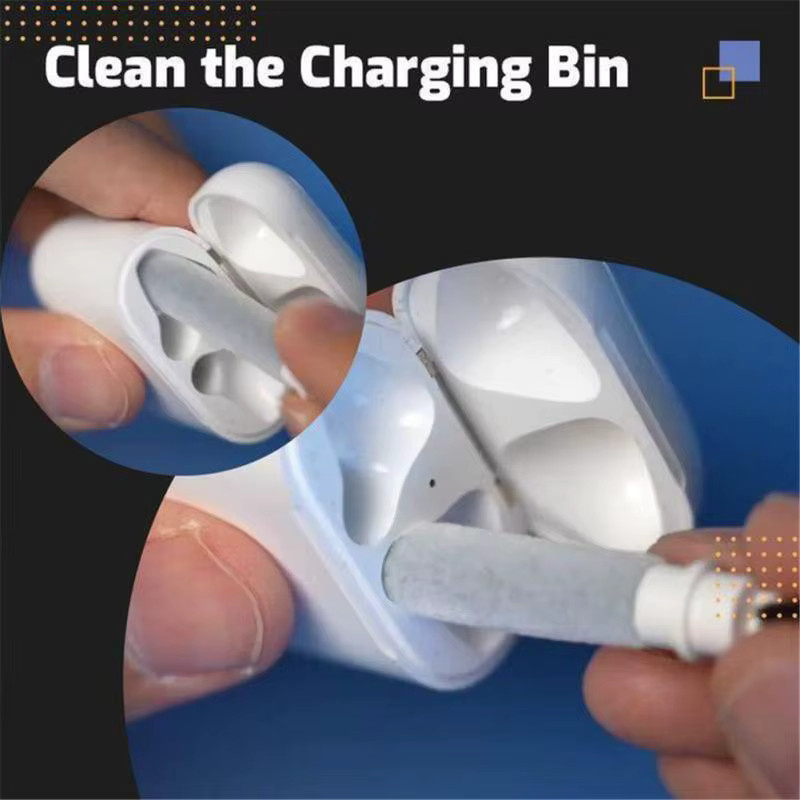 BESY Reinigungsset für Bluetooth-Kopfhörer und Airpods in Weiß mit Reinigungsstift und Bürste für Samsung, Xiaomi und Huawei - Bild 3