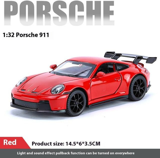 Maisto 911 GT3 RS Sportwagen Rennwagen Modell 1:32 Metall rot - Bild 1