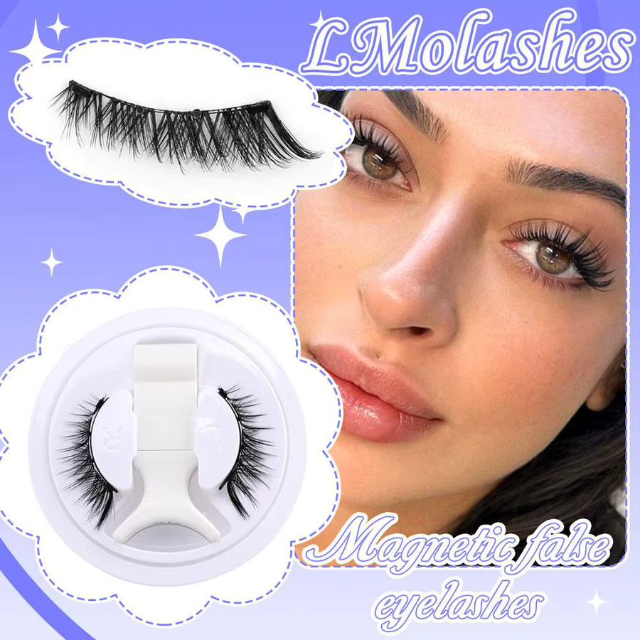 Magnetische falsche Wimpern, 3D-Kunstwimpern, Schwarz, Damen, 1 Paar - Bild 3