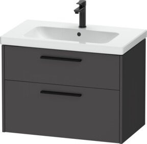 Duravit Waschtischunterschrank D-Code in Grau Matt, Wandhängend, B/T/H: 78,4 x 55,5 x 46 cm - Bild 1