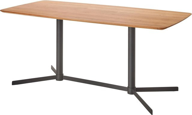 Premium Living Esstisch Valletta modern rechteckig in Schwarz und Eiche, B/T/H: 180 x 90 x 76 cm - Bild 1