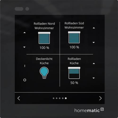 Homematic IP Funk-Glasdisplay HmIP-WGD in Schwarz mit Touch-Bedienung - Bild 1