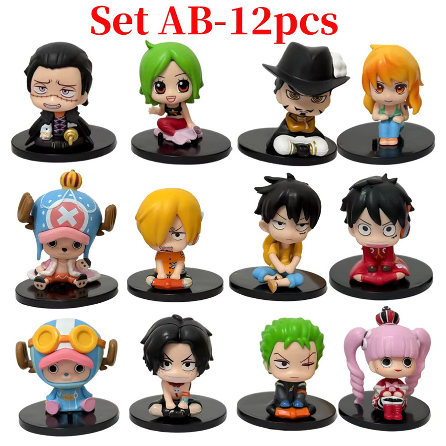 Bandai One Piece Mini-Figuren, 12-teiliges Set, Anime-Charaktere, PVC-Modellstatue - Bild 5