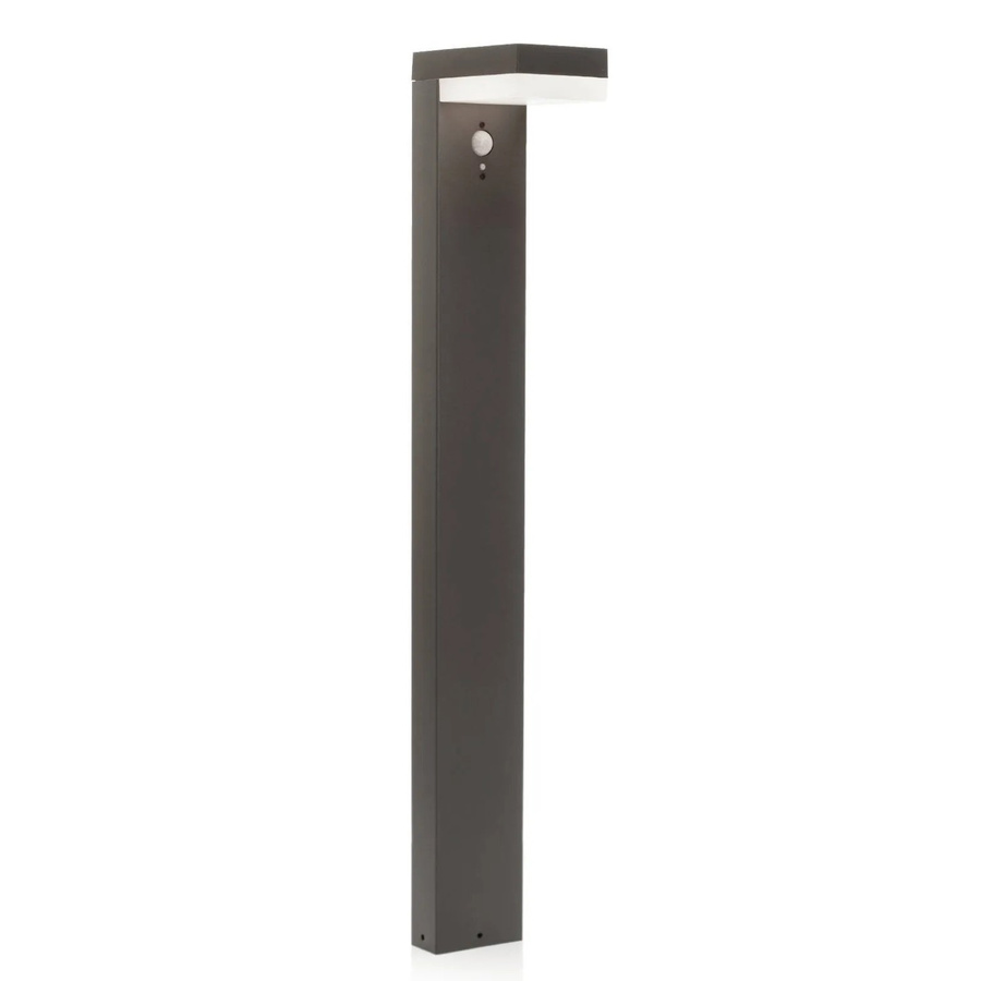 Lindby LED Solarleuchte Chioma Modern mit Bewegungsmelder in Dunkelgrau aus Edelstahl und Alu - Bild 2