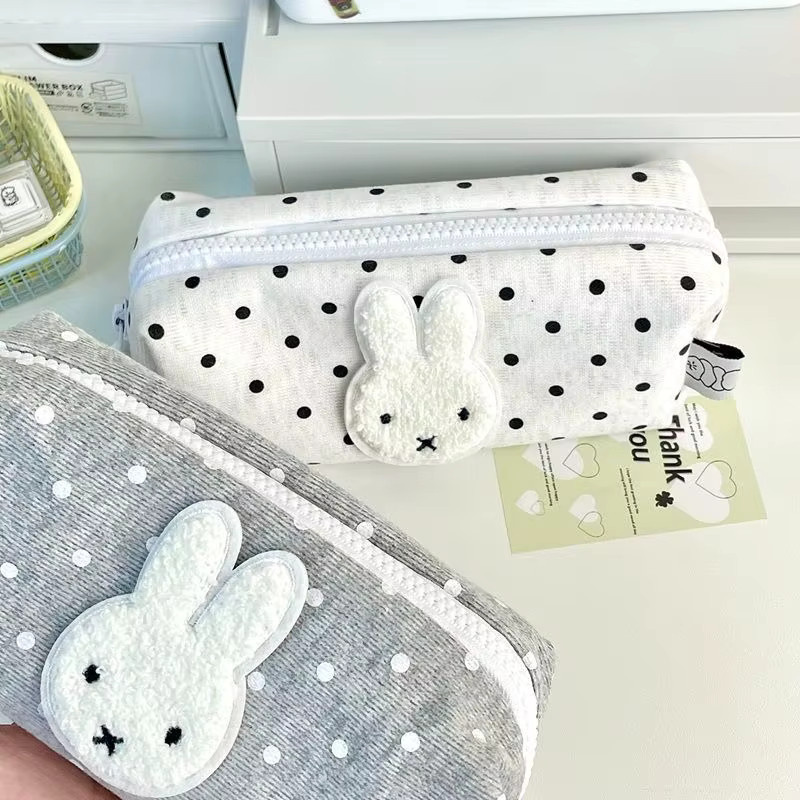 Miffy Federmäppchen Grau Waschbare Schreibwaren-Tasche mit großem Fassungsvermögen - Bild 1