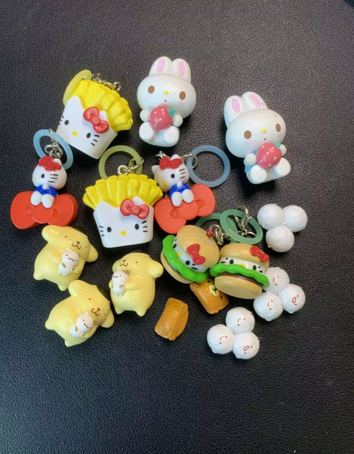 Sanrio KT Katze Pommes Frites Popcorn Lebensmittel Hängedekoration - Bild 3