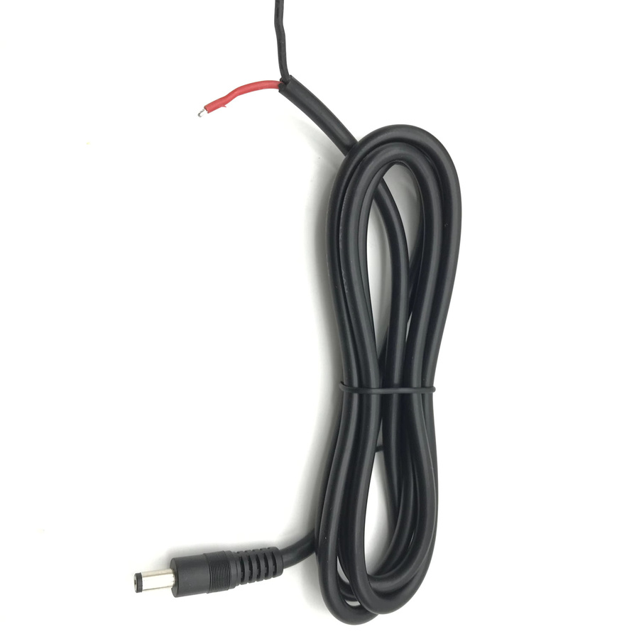 HTXKJIC DC 90-Grad-Winkel Verlängerungskabel mit Barrel-Stecker 5,5x2,1mm und 5,5x2,5mm, 14AWG Kupfer, 15A, 12V-24V, 180W, Schwarz - Bild 2