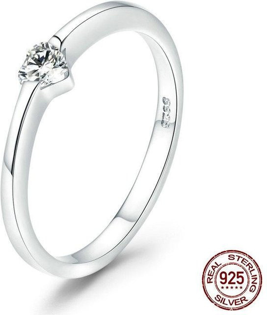 Ring 925 Silber, Herz-förmig, Zirkonia, Damen - Bild 1