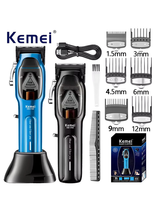 Kemei KM-1763 Haarschneidemaschine, Herren, Blau - Bild 6