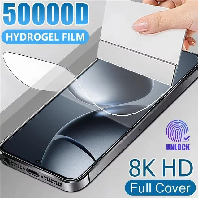 Flexible Silikon-Hydrogelfolie als HD Full Cover Displayschutzfolie für Xiaomi 15 14 13 Pro 12 11 T Lite sowie Poco F6 F5 F4 GT in Transparent - Bild 1