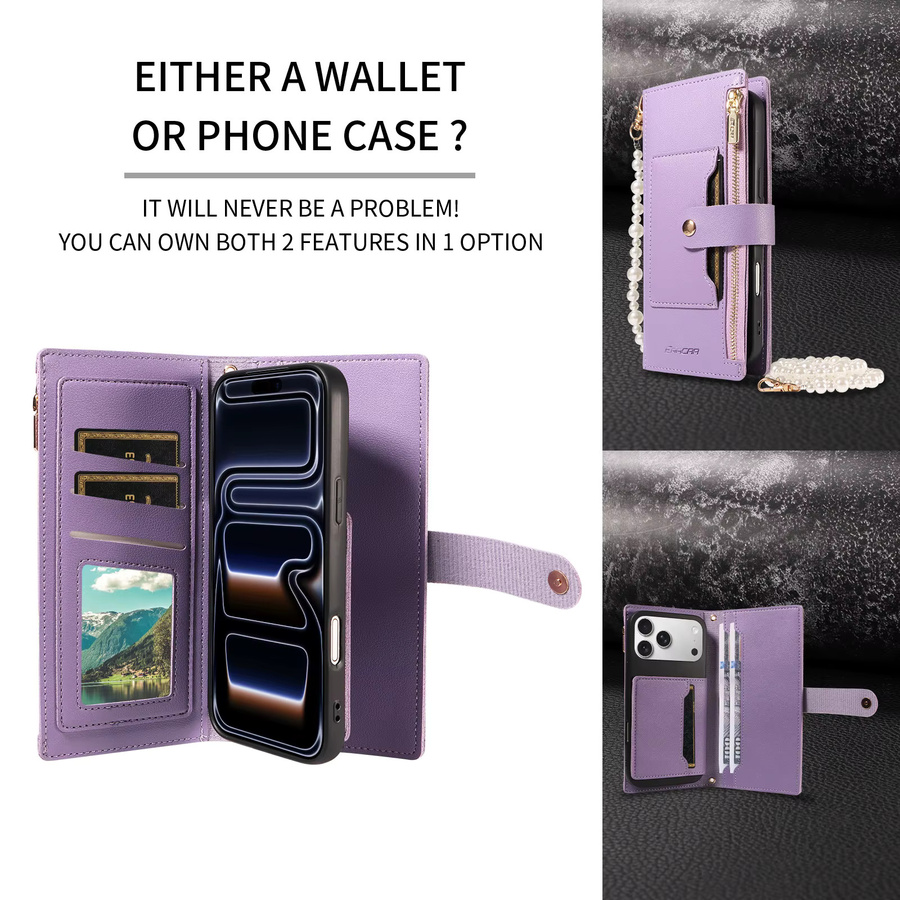 Stoßfeste Samsung Handyhülle aus PU-Leder mit Kordelzug in Lila für Galaxy Note10, Note10+, Note20 und Note20 Ultra - Bild 2