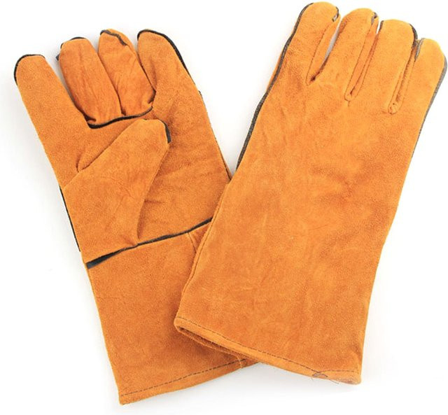 Neoglint Schmiedeschweißhandschuhe aus Rindsleder in Orange mit Hitzeschutz und Feuerwiderstand - Bild 1