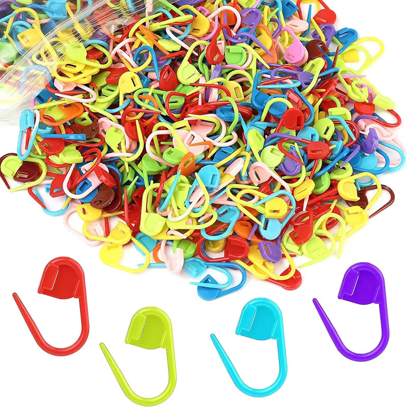 50 Stück Strickmarkierungen YWXXin.LIFE Maschenmarkierer Clips aus Kunststoff in Multicolour für Nähen und Stricken - Bild 2