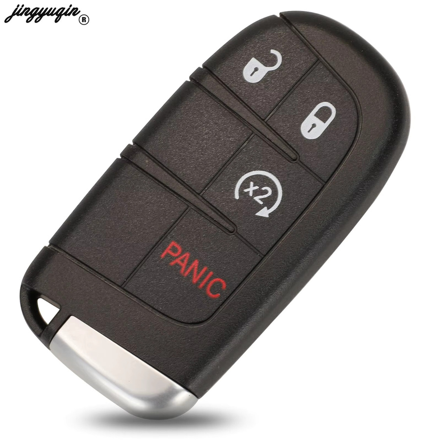 Jingyuqin Auto-Fernbedienungsschlüssel 433MHz mit ID46 PCF7953 Chip für Jeep Grand Cherokee 2014 - 2019, Schwarz - Bild 3