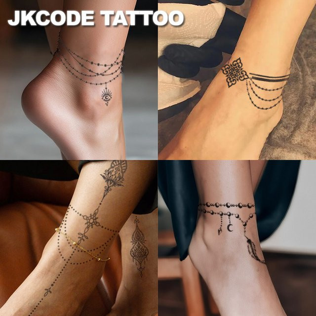 JKCODE TATTOO Hand- und Fuß-Tattoo-Aufkleber, Unisex - Bild 1