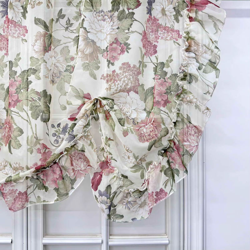 Tiyana Voile-Vorhang mit floralem Design in Transparent, Breite: 100 cm, Höhe: 150 cm - Bild 4