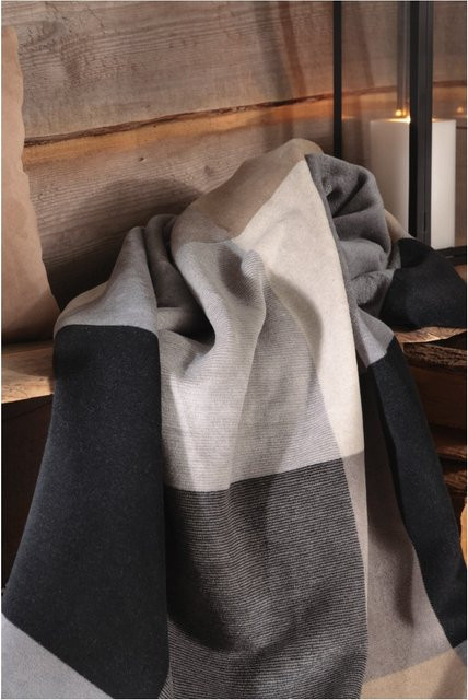 Biederlack Wohndecke Winterzauber in Grau im Country House Stil - Bild 1