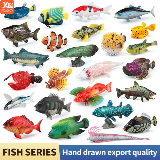 XIALIBAOMOWAN Meeresleben-Tiere-Modell, Actionfiguren-Set, Meerestiere, Kunststoff - Bild 1