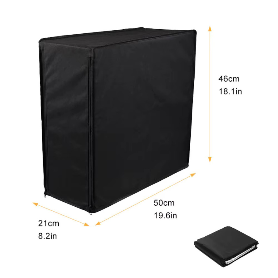 Universelle PC-Turmabdeckung in Schwarz als Staub- und Feuchtigkeitsschutzhülle - Bild 3