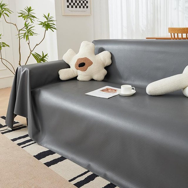 Wasserdichter und rutschfester Sofabezug aus Polyester in Grau, B/T/H: 180 x 150 cm - Bild 1