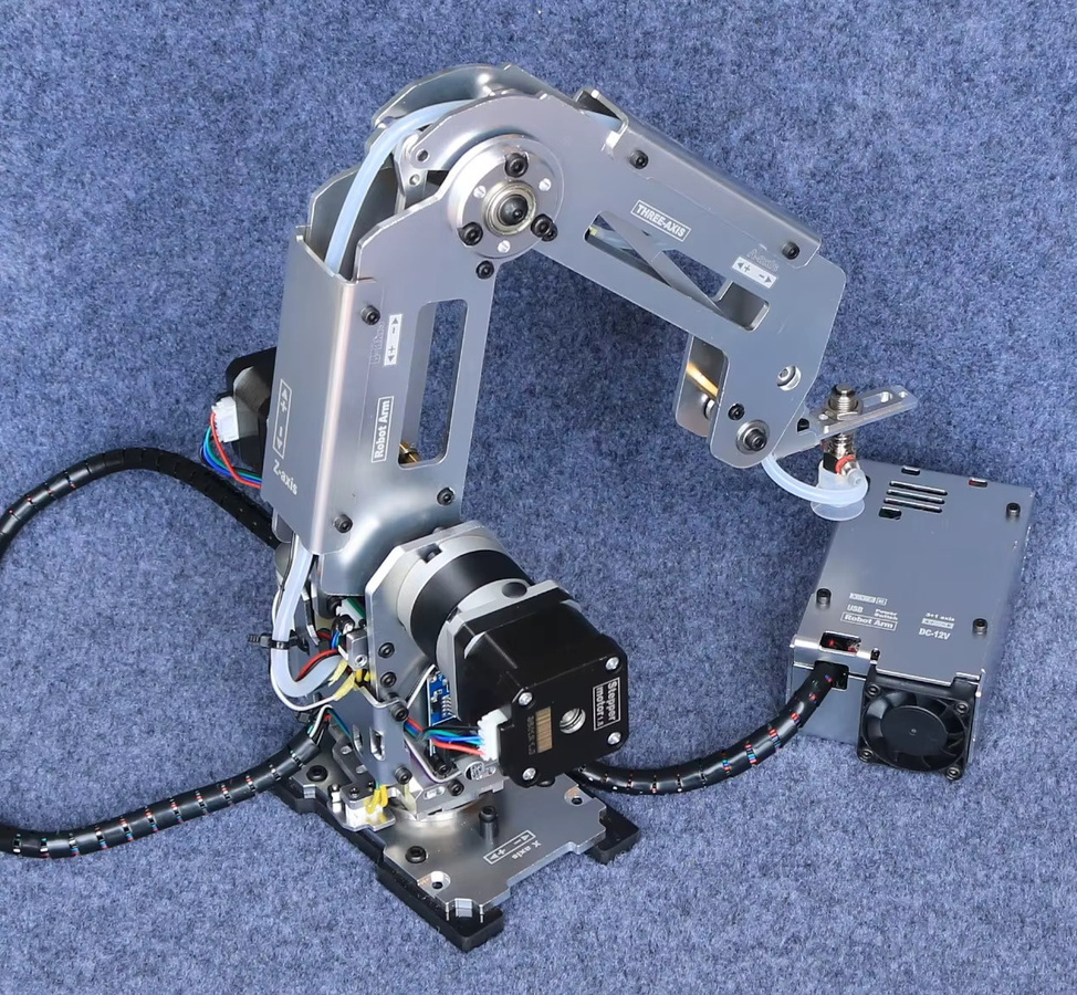 BinHex Vollmetall-Schrittroboterarm, mechanische Armhalterung, Schiebetisch, unmontiertes Kit, Grau - Bild 2
