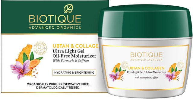 Biotique Ubtan Kollagen Gel Feuchtigkeitscreme, 200 ml, Empfindliche Haut - Bild 1
