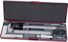 Kraftwerk Präzisions-Messwerkzeug-Satz, 4-teilig, silber - Bild 1