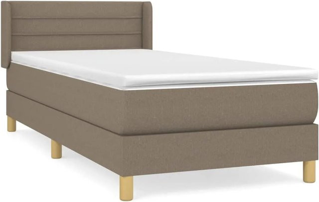 vidaXL Boxspringbett mit Matratze Hybrid-Design in Beige, B/T/H: 100 x 200 x 103 cm - Bild 1