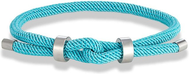 YULIN Seilarmband, Forever Knot, himmelblau, verstellbar, Unisex - Bild 1