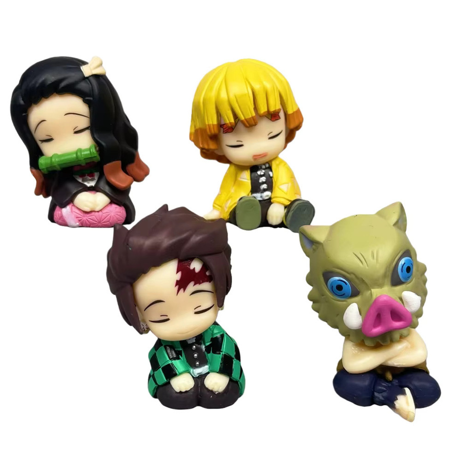 MINISO Demon Slayer Kimetsu no Yaiba Actionfigur, 4-teiliges Set - Bild 2