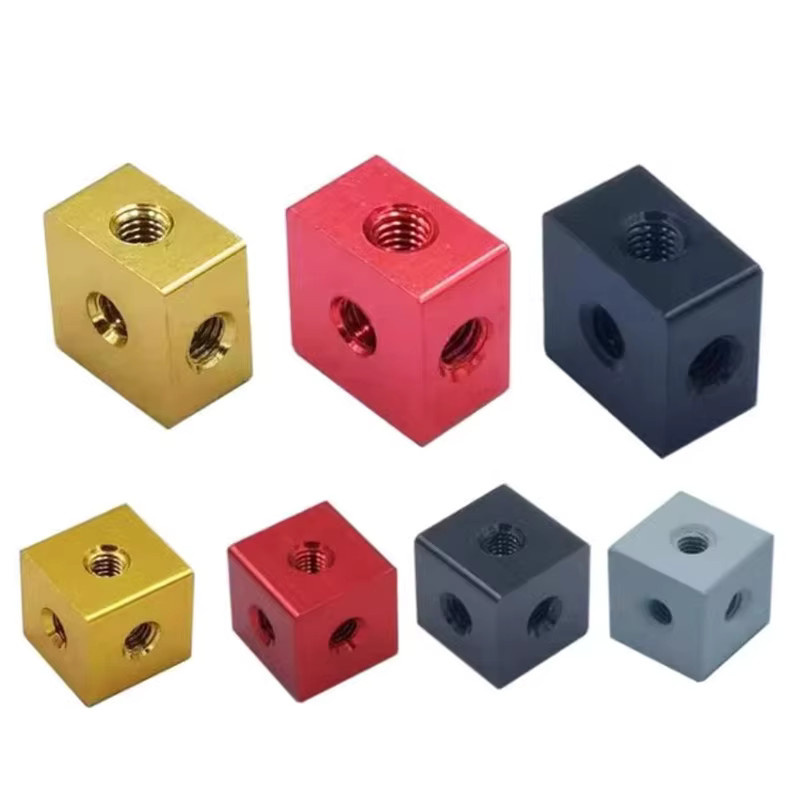 Angooter Mutterblock aus Aluminiumlegierung mit 6-seitigen Schraubenlöchern für M3 M4 M5 M6 in Gold und Multicolour - Bild 2