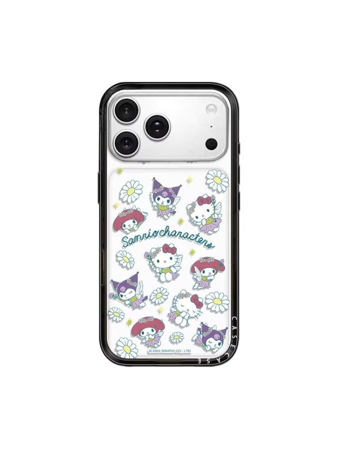 Sanrio Familie Sommer Gänseblümchen-Feen Handyhülle für Apple iPhone 17 Pro Max 16 15 14 Plus 13 mit MagSafe Premium Anti-Drop Cover, Mehrfarbig - Bild 2