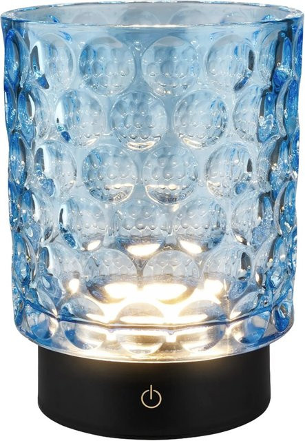 Brilo Akku-LED-Tischleuchte Sunora aus Glas in Blau, dimmbar mit Touch-Funktion - Bild 1