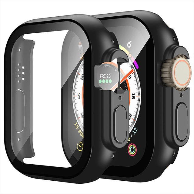 Apple Smartwatch Zubehör, PC Bumper, Displayschutzfolie, 49 mm, Schwarz - Bild 1