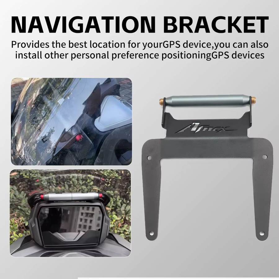 AFNCX GPS-Halterung für SR4MAX 350 Motorrad Navigation und Telefonhalterung aus Aluminiumlegierung, Schwarz, 22 mm - Bild 3