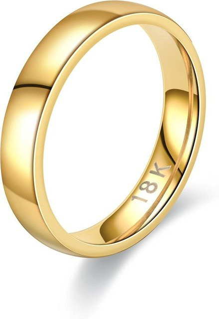 Edelstahlring, Silberfarbe, 4mm, Damen, Unisex - Bild 1