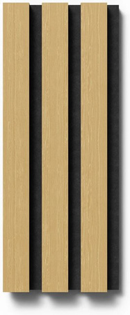 Denpanels Akustikpaneel Muster Eiche Geölt in Weiß und Schwarz aus MDF und Filz im skandinavischen Stil B: 29,5 cm, H: 15 cm