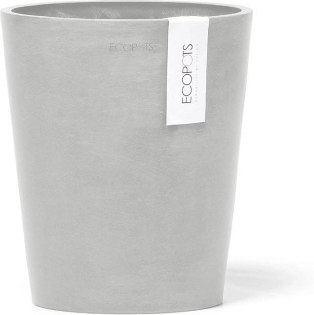 Ecopots Pflanztopf Morinda in Weißgrau mit skandinavischem Design, B/T/H: 17 x 17 x 19,2 cm - Bild 1