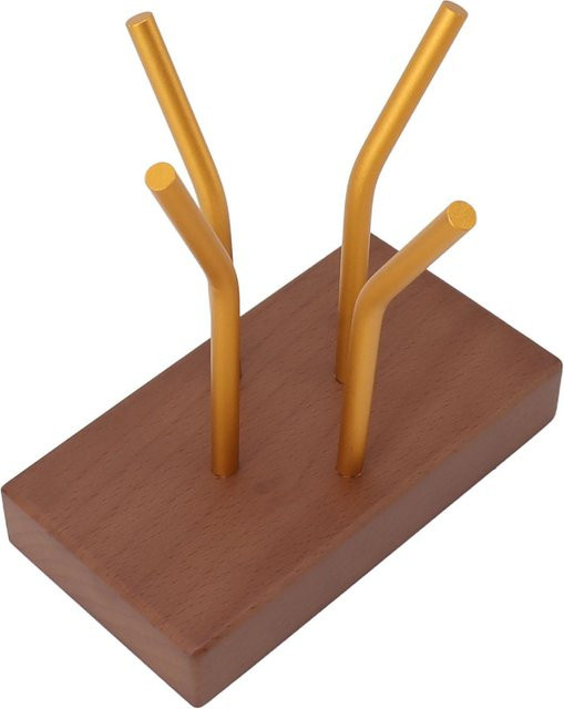 Kaffeefilterhalter aus Walnussholz und Kupfer mit dekorativem Holzsockel von KONNWEI - Bild 1
