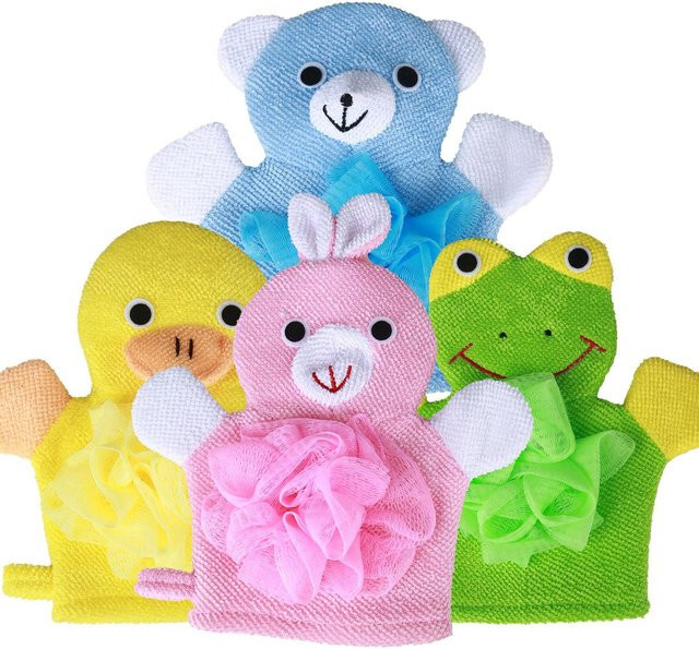Fashnics Badehandschuhe mit Tiermotiv, Kinder, Körperpeeling - Bild 1