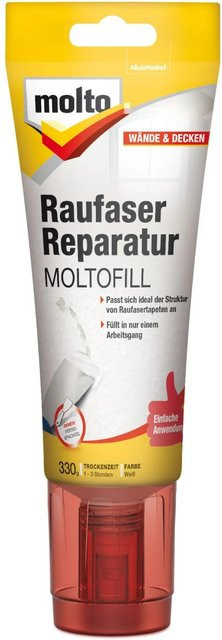 Moltofill Innen-Fertigspachtel für Raufaser Reparatur, Weiß, 330 g - Bild 1