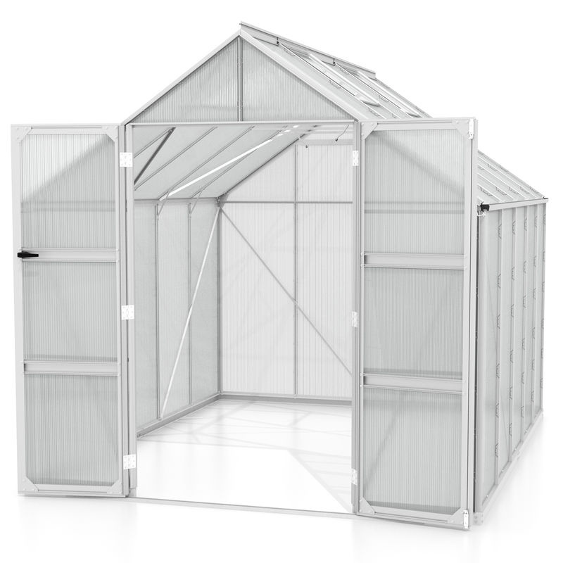 Vitavia Gewächshaus Domus 8300 in Silber mit Polycarbonat-Verglasung und Aluminiumrahmen, 8,3 m² - Bild 3