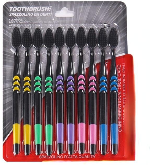 NATAWA Zahnbürste mit weichen Borsten, Bambuskohle, Unisex - Bild 1