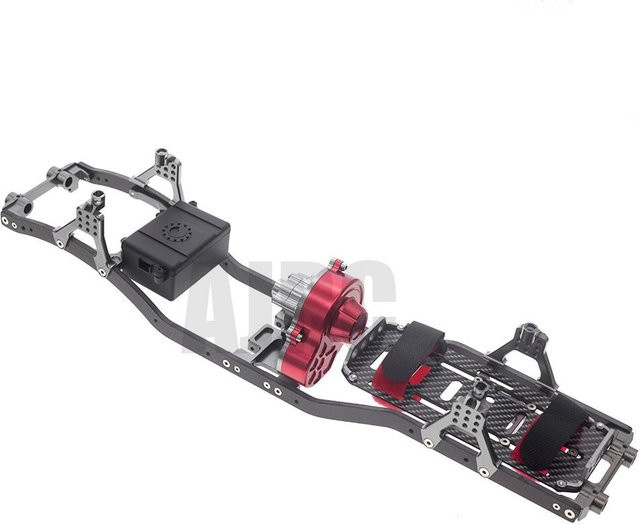 AJRC CNC Ganzmetall-Autorahmen RC-Chassis-Karosserieteile, 1:10, Schwarz - Bild 1