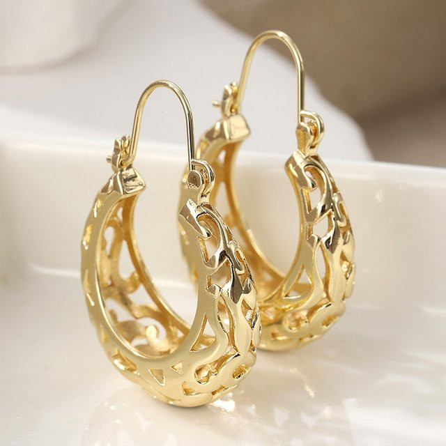 Creolen Futz, vergoldet, Gold, Damen - Bild 1