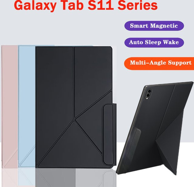 Smart Case für Samsung Galaxy Tab S11 Ultra 14,6 Zoll, ultradünne magnetische Standhülle mit Stiftmodus in Schwarz, Grau oder Silber - Bild 1